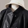 Women's Retro PU Leather Stand Collar Biker Jacket