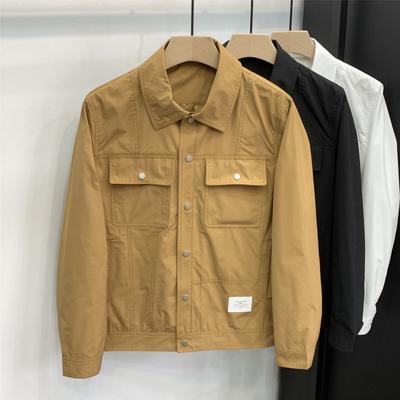 Spring and Autumn Simple Lapel Casual Jacket Men's New Korean Fashion Versatile Short Work Jacket