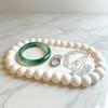 Decorative Jewelry Tray 3D Printed Small Trinket Dish with Beaded Trim Cute Ring Holder Plate for Rings Earrings Necklaces Bracelet Watch Keys