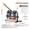 SucceBuy Leather Cutting Machine Embossing Plate Manual Die Cutter 0.47 in Pressure Stroke Leather Embossing Machine