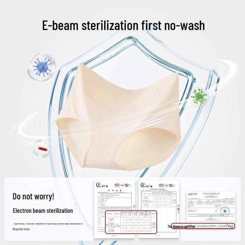 Maoren Women's High-Waist Cotton Briefs with Silk Antibacterial Crotch (4-Pack)