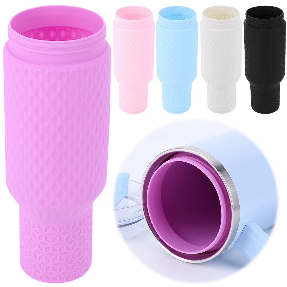 Water Bottle Liner Silicone Water Cup/Silicone Straw Cover Reusable Liner Summer Bottle Liner for 30/40oz Tumbler Cup Accessorie