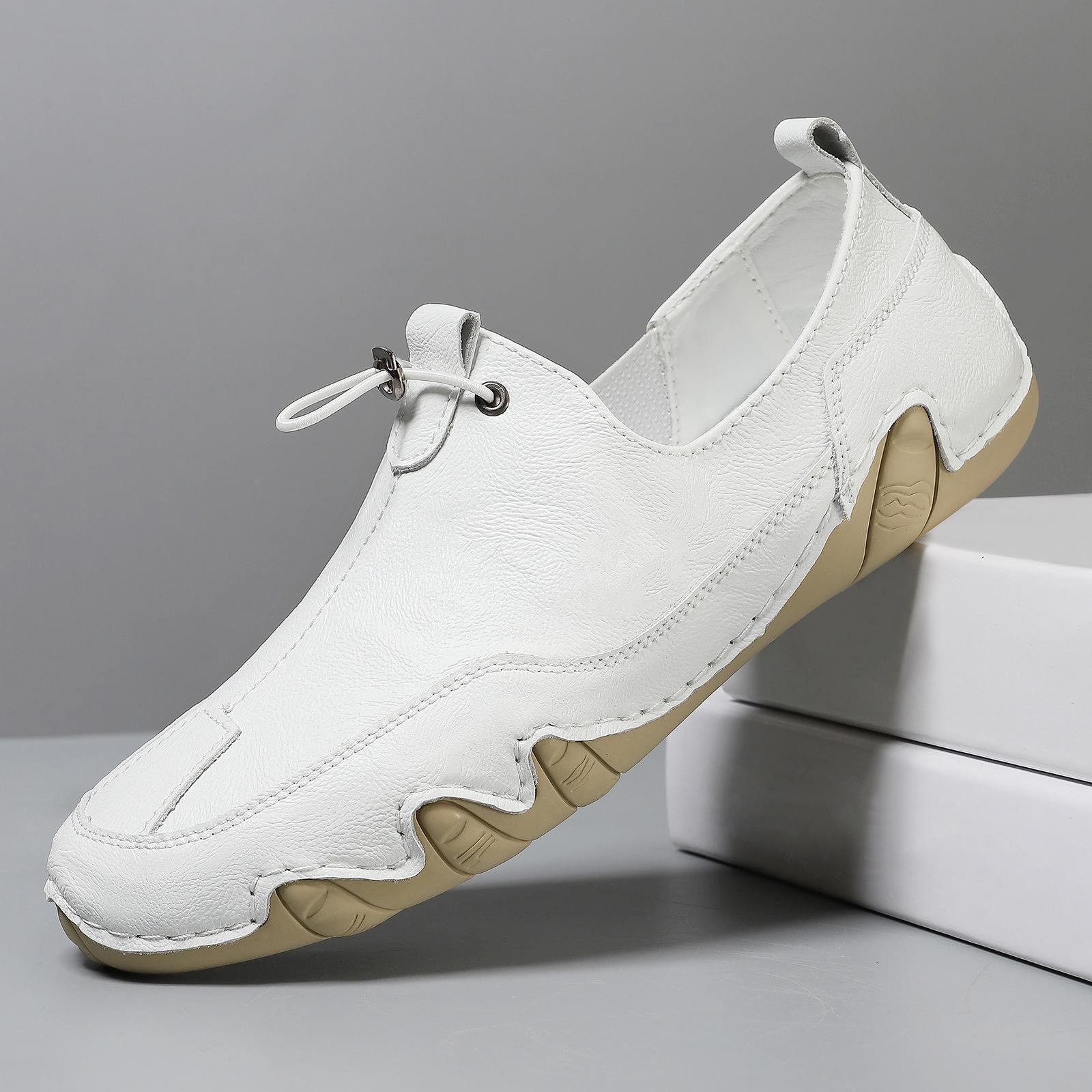 

Plus Size Men s Casual Moccasins & Loafers - Fashionable Low-Top Shoes 43 белый