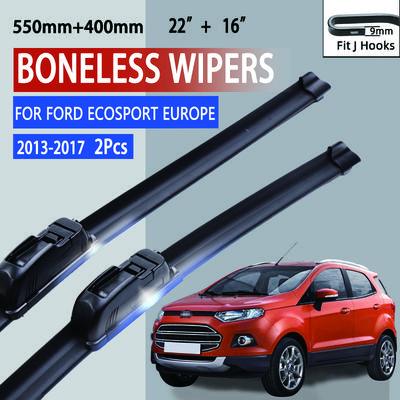 Für Ford Ecosport Europa 2013-2017 Auto Scheibenwischer U-Typ Weichgummi Rahmenlos Bügellos Auto Wischer 22"+16"