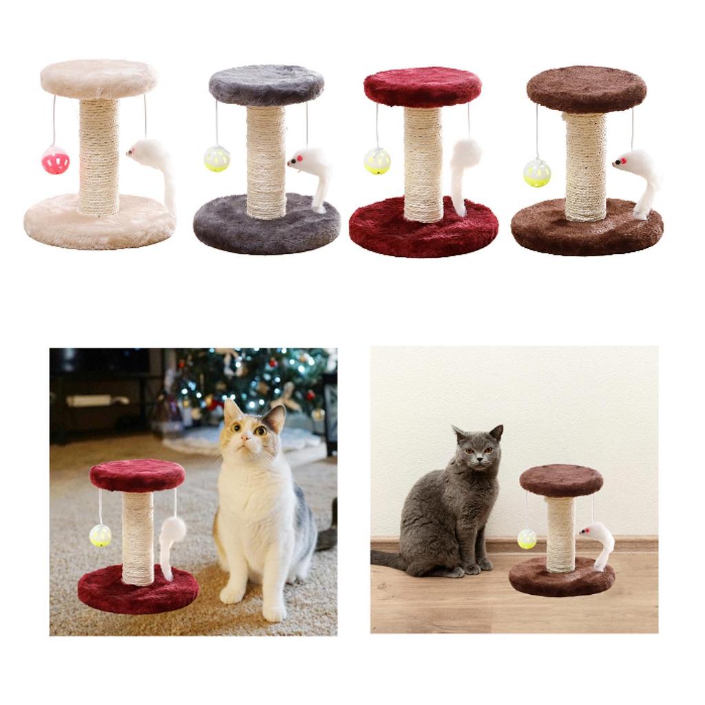 Cat Scratch Post Sisal Cat Climbing Frame for Indoor Cats Cat Post with Ball Toy