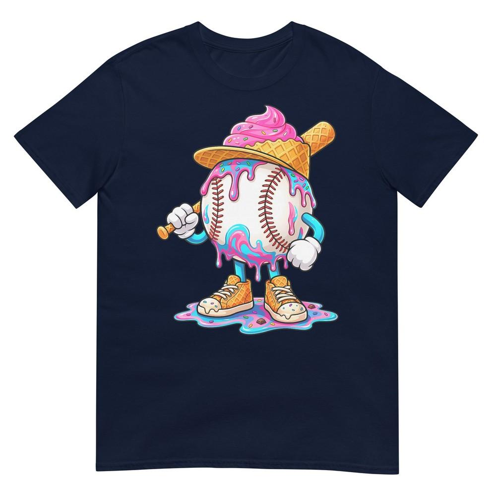 Baseball Drip Ice Cream Apparel Youth Boys Teens Kids Unisex Tshirt S