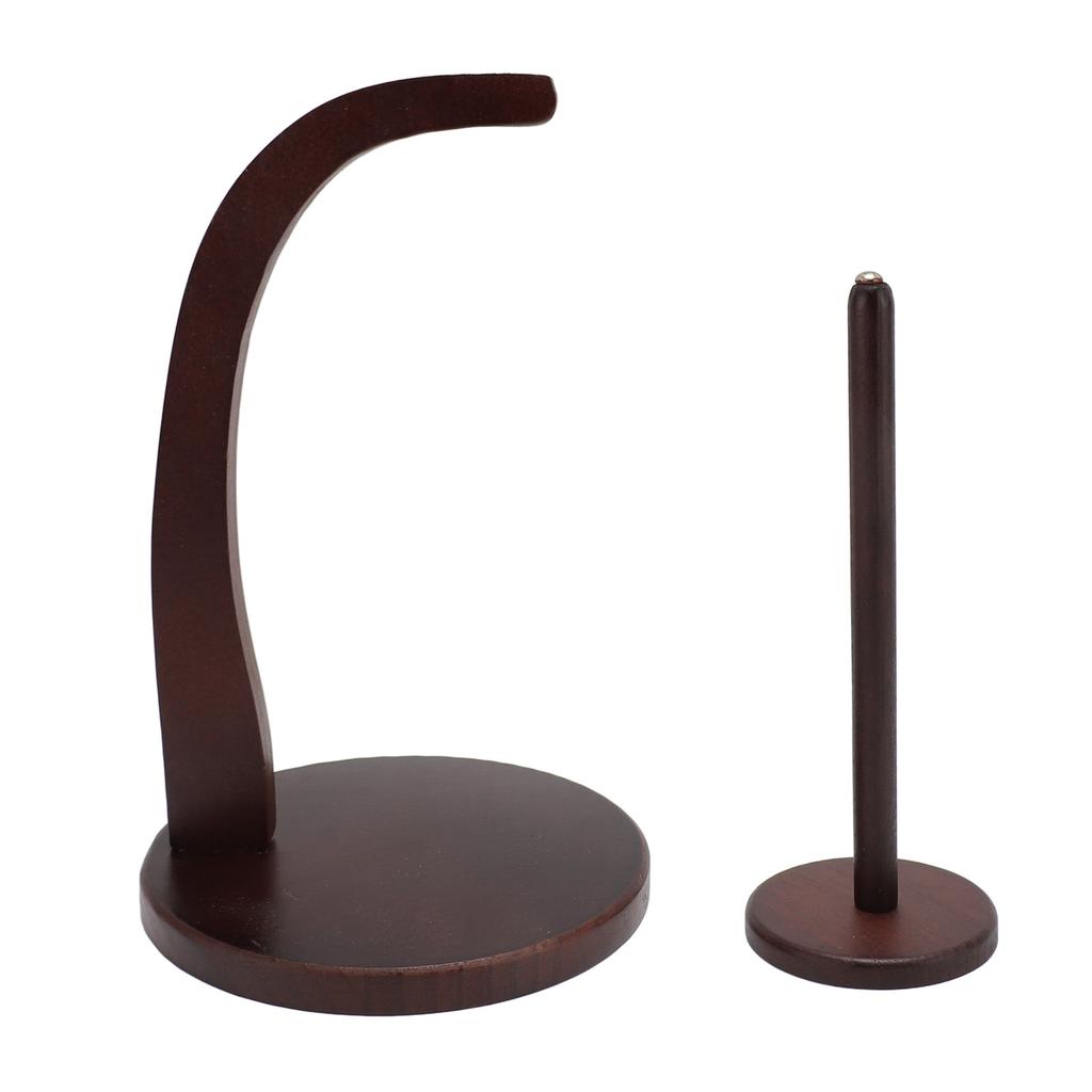 Yarn Holder Easy Installation Stable Structure Rotatable Wooden Yarn   Holder Yarn   for Crocheting Knitting