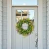 Front Door Spring Wreath Durable Fashion Elegant Ornament Hanging Wildflower Wreath for Wedding Wall Holiday Indoor Farmhouse