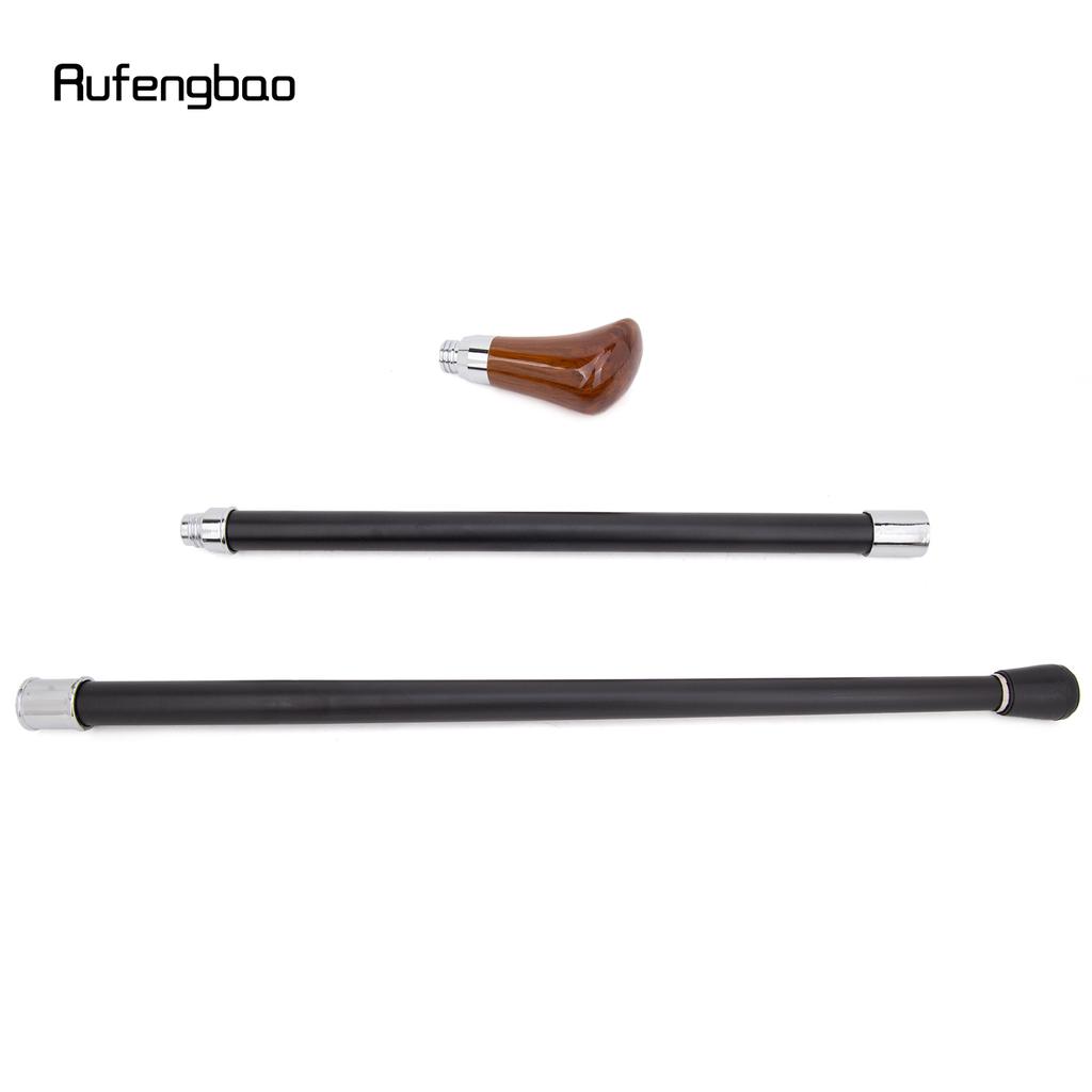 Brauner Gang Silber Gehstock Mode Dekorativer Gehstock Gentleman Elegant Cosplay Stock Krummstab 93cm