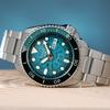 Seiko 1970s Time Sonar Tribute Skull Diver Sports Watch Men watches Lucky-Blue Stainless-Steel Blue SRPJ45K1