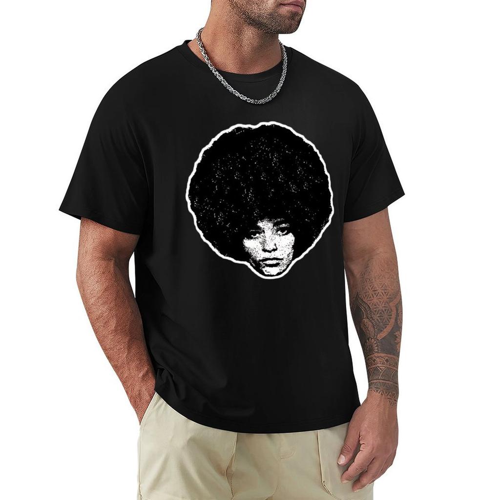 Angela Davis Fight For Your Rights Black Version Tshirt Casual Daily Outfit Tshirt