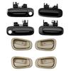 Car Door Handle Kit 8PCS Outside Handles For Toyota Corolla 1998-2002- Includes Part Numbers 69206-02050 69205-02050 69220-02040