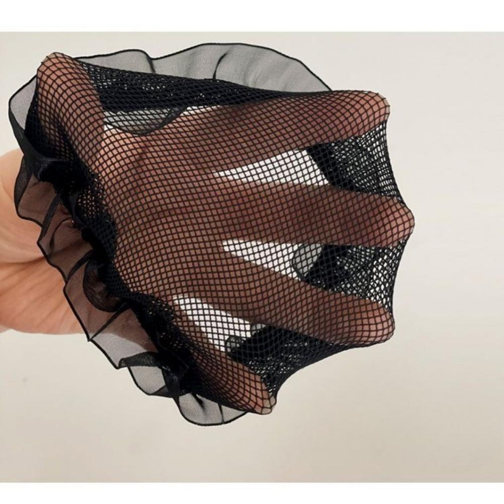 Elastic Invisible Hair Net with Drawstring Lace, Ballet Bun Maker for Nurses Flight Attendants