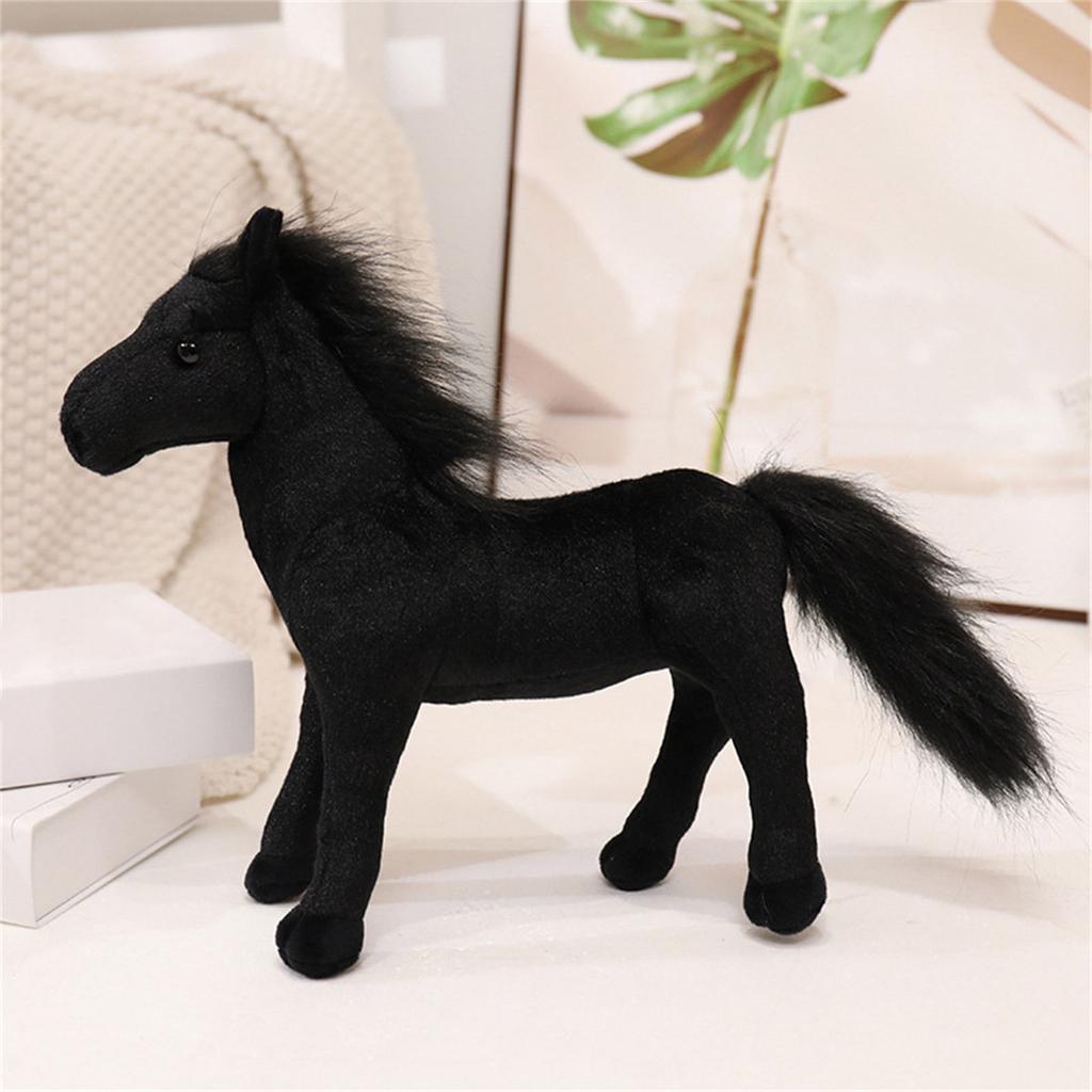 30cm Stuffed Horses Shape Doll Realistic Horses Shape Doll Cartoon Plush Toy for Sofa Decors Children Birthday Gift