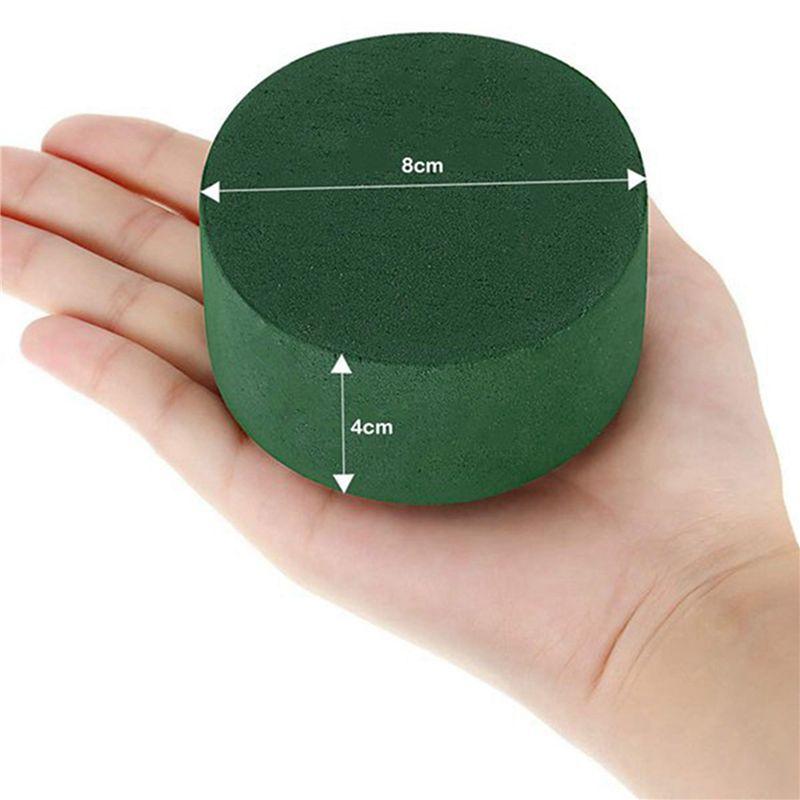 A84E-30Pcs Wedding Aisle DIY Craft Floral Arrangement Water-Absorbing Home Garden Green Flower Foam Fresh-Keeping Round Brick