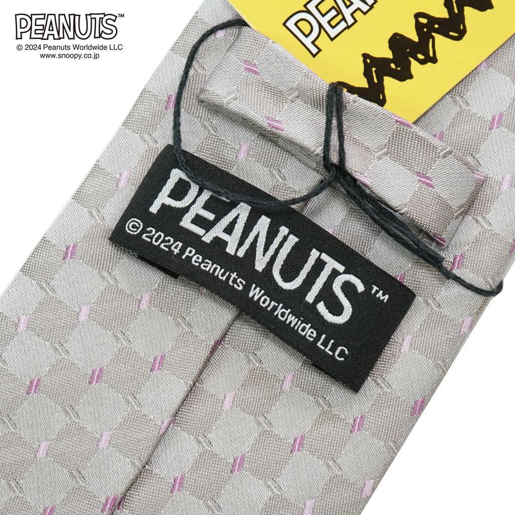 PEANUTS Necktie Peanuts Woodstock Necktie DW1113 Gray Necktie Snoopy Woodstock Character Present [Peanuts]