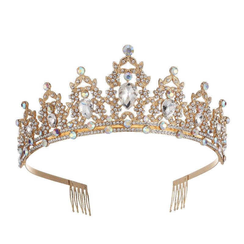 Bride's Crown Headwear  Alloy Rhinestone Hair Band Wedding Crown  Birthday Hair Accessory  Style Headband Accessory