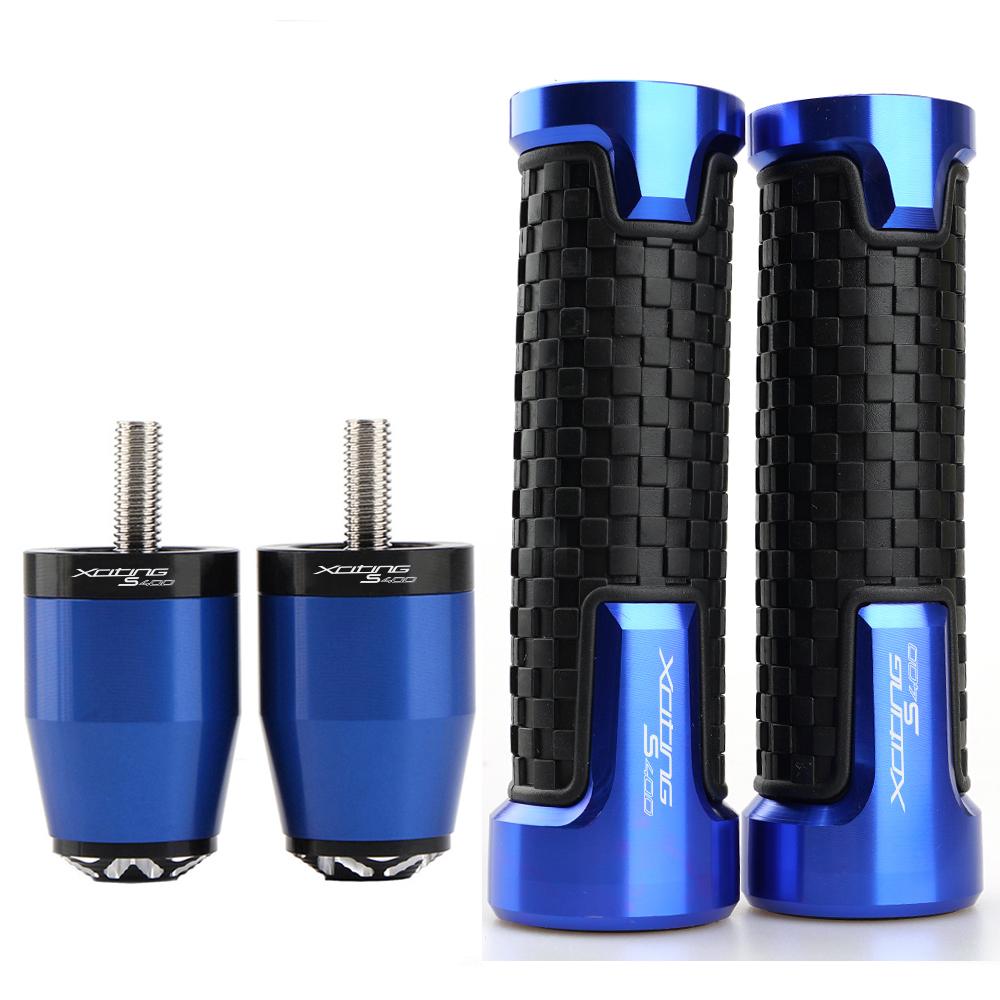 

Для KYMCO XCITING S 400i Xciting S400 2017-2022 аксессуары для мотоциклов, ручки для руля с ЧПУ, концы руля, заглушка, анти One Set Blue