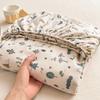 New Cotton Single Bed Cover A Fresh and Simple Country-style Floral Old Coarse Cloth Mattress Cover Bring Elastic Bedspreads