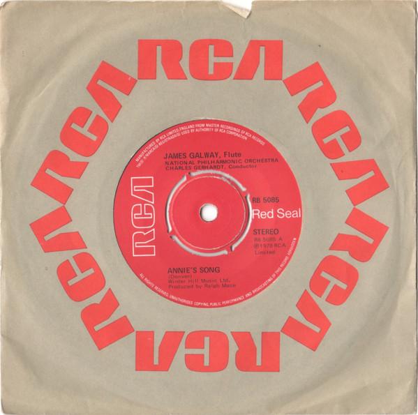 

7inch Record JAMES GALWAY - Annie s Song RB5085 RCA Red Seal 1978 UK Classical Used