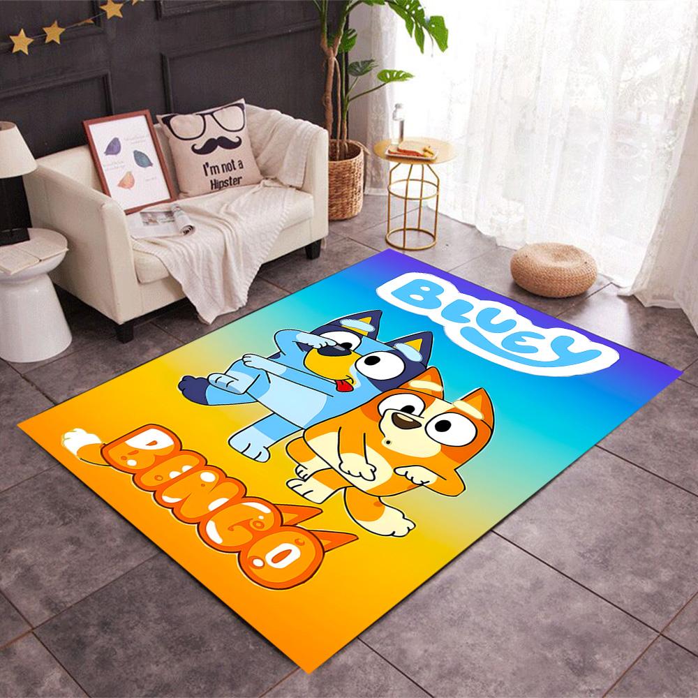 Bluey's Bus Adventure Floor Rug Office Rug Suitable for Outdoor Kitchen Bedrooms Decorate room Anti-slip Rug Decorate Offices