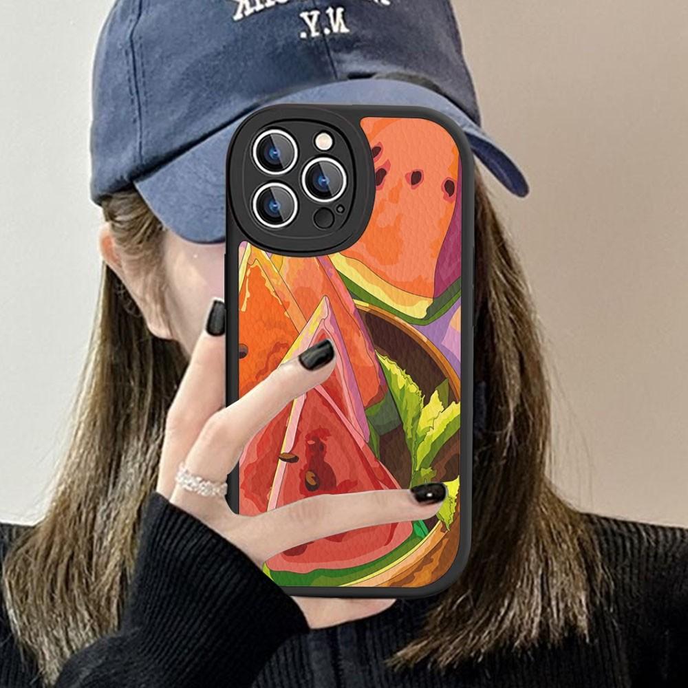 Fruit Watermelon Phone Case Hard Leather For iPhone 14 13 12 Mini 11 14 Pro Max Xs X Xr 7 8 Plus Fundas