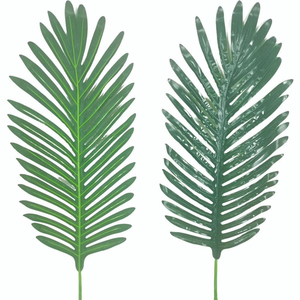 Nordischer Stil Künstliche Blätter: Frühlingsfeder, Sonnenblume, Areca und Palmfarne für Wohnzimmer- und Hochzeitsdekoration.
