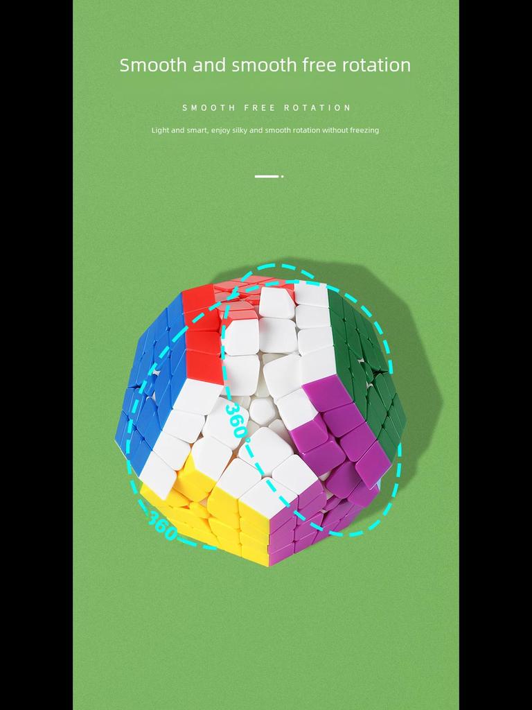 4-Level Magic Cube: Solid Color Dodecahedron Toy