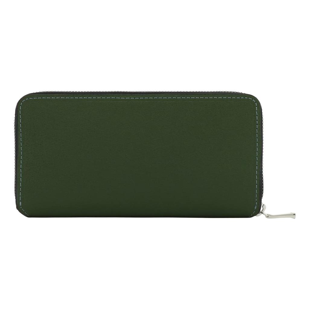 Long Wallet Genuine Leather 728616 Max Round Zipper Large Capacity Card Storage Cowhide Italian Leather Navy [Takeokikuchi] Men's [07]