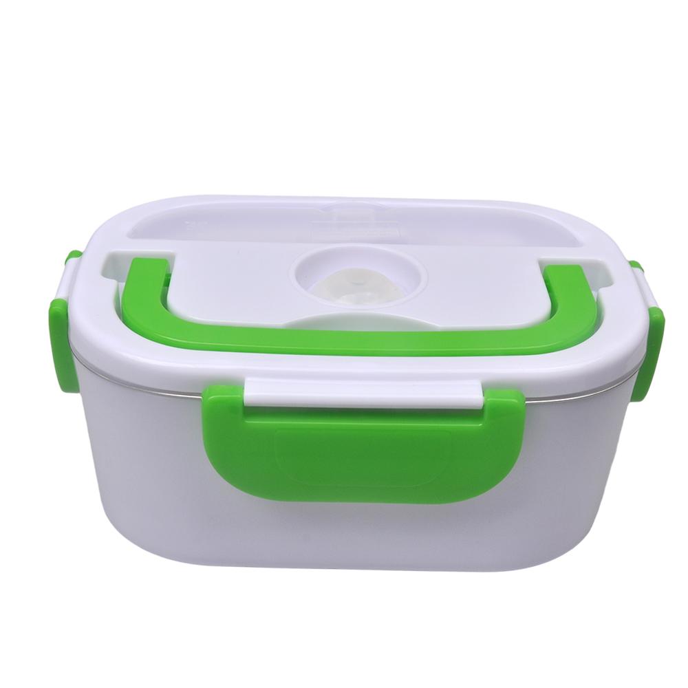 Electric Heated Lunch Box, Car Picnic Food Heating Heater, Stainless Steel Food Warmer Container Dual Use
