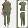 Mens' Comfortable And Casual Solid Color Short Sleeved Pants Protective Suit Set