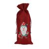 Rhinestone Christmas Wine Bag Convenient Natural Burlap Breathable Durable Washable Rhinestone Painting Wine Bag