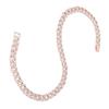 22in Cuban Necklace Alloy Diamond Link Chain Choker Stylish Neck Jewellery for Couples WomanRose Gold