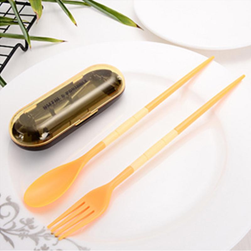

3pcs Portable Tableware Foldable Outdoor Field Travel Can Eat One Baby Child Student Office Worker Kitchen Tool жёлтый