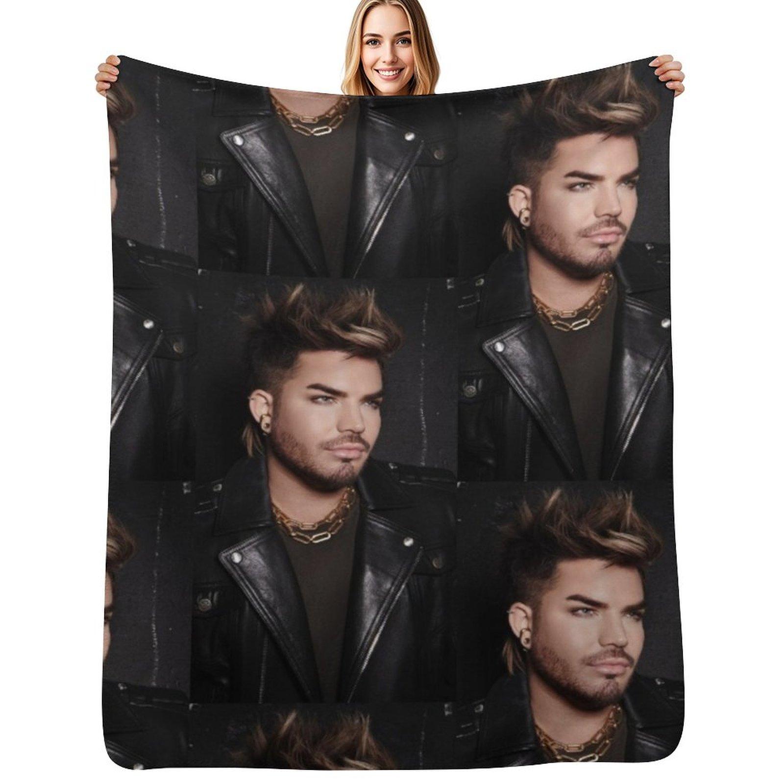 Smokin hot Adam Lambert Throw Blanket Soft Bedroom Blanket for Night Sleeping Size: 75*100cm, Weight: 230 GSM
