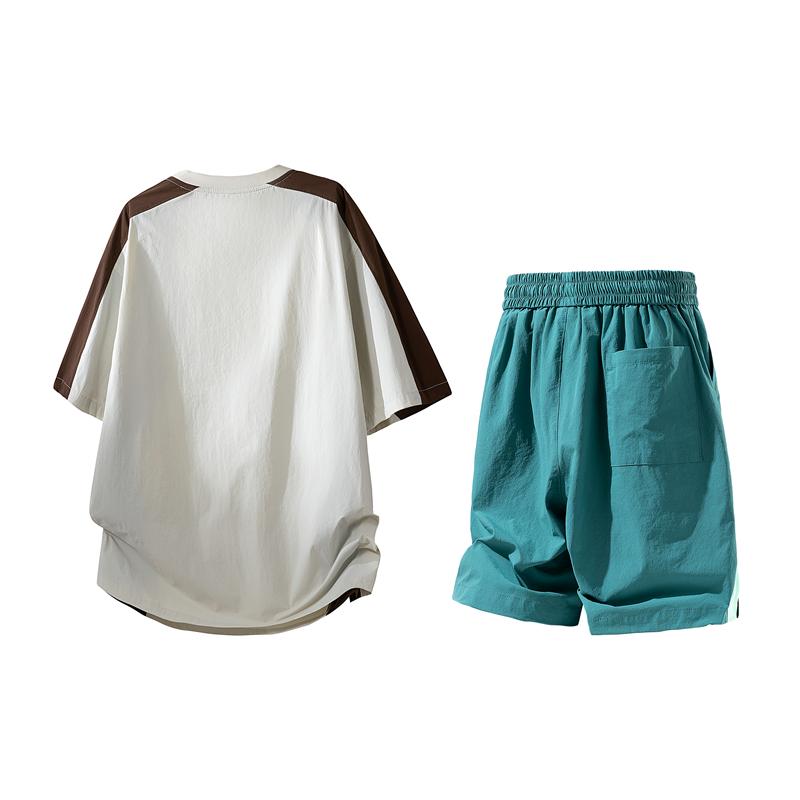 Conjunto Casual, Conjunto de Manga Corta, Conjunto Casual de Dos Piezas para Hombre de Verano