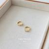 Delicate Vintage Zircon Stud Earrings Mini Half-Ring Ear Buckle Women