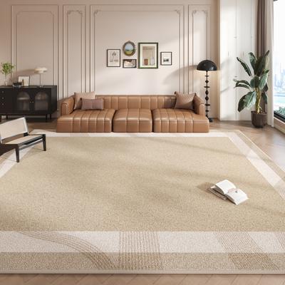 Cremefarbene Teppiche für Schlafzimmer Große Fläche Wohnzimmer Dekoration Plüschteppich Arbeitszimmer Rutschfeste Fußmatte Zuhause Dick Flauschig Weicher Teppich