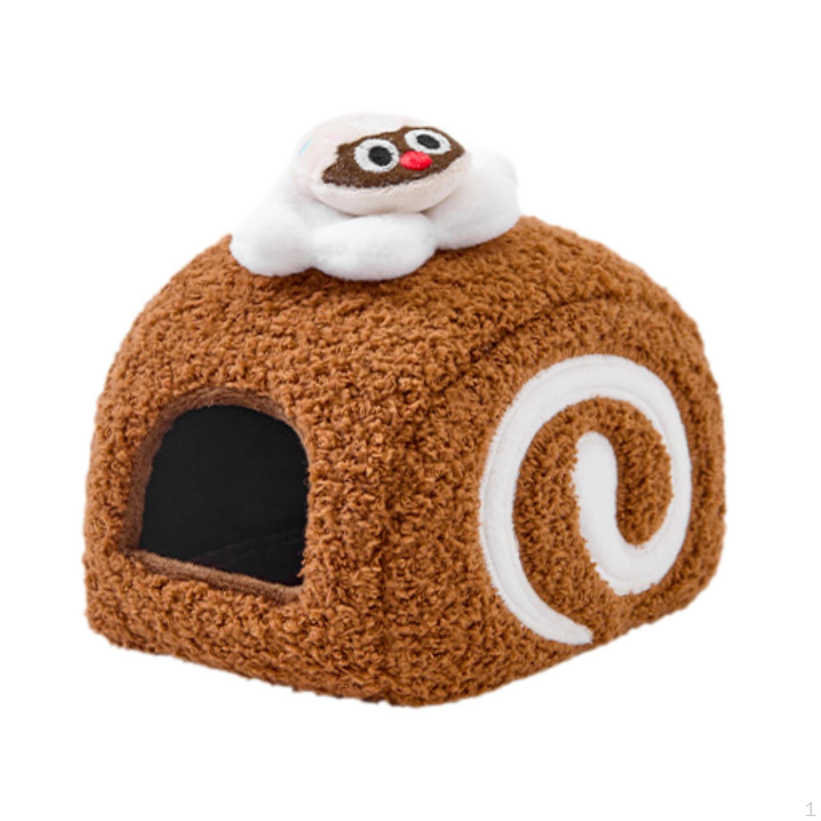 

Hamster Bed Nest Cute Small Pet House Soft Guinea Pig Cave Animals Bedding коричневий