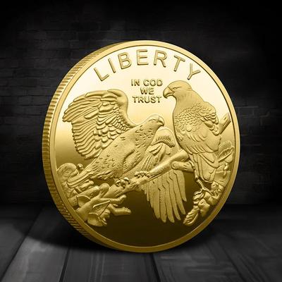 Souvenirmynt Amerikansk Frihetsörn Minnesmynt Dubbelörn Lyckobringande Guld Silvermynt Minnesmedalj