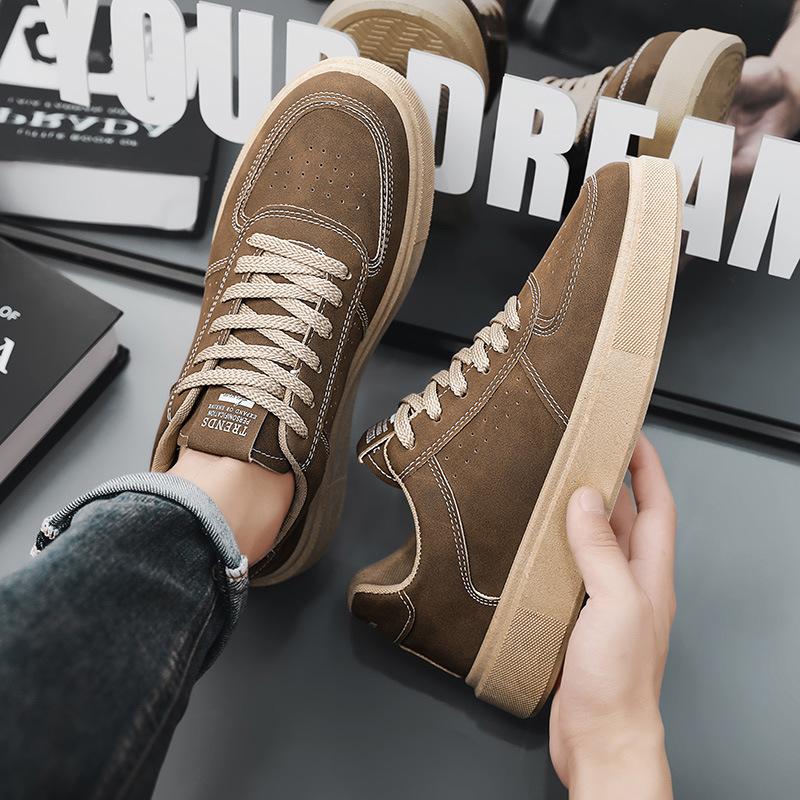 

2026 New Men s Thick-Sole Breathable Sports Casual Sneakers - White Trainers with Height-Enhancing Design for Students. 44