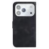 For iPhone 17 Pro Max Stand Case 7-Shaped Pattern Imprint Leather Phone Cover with Strap