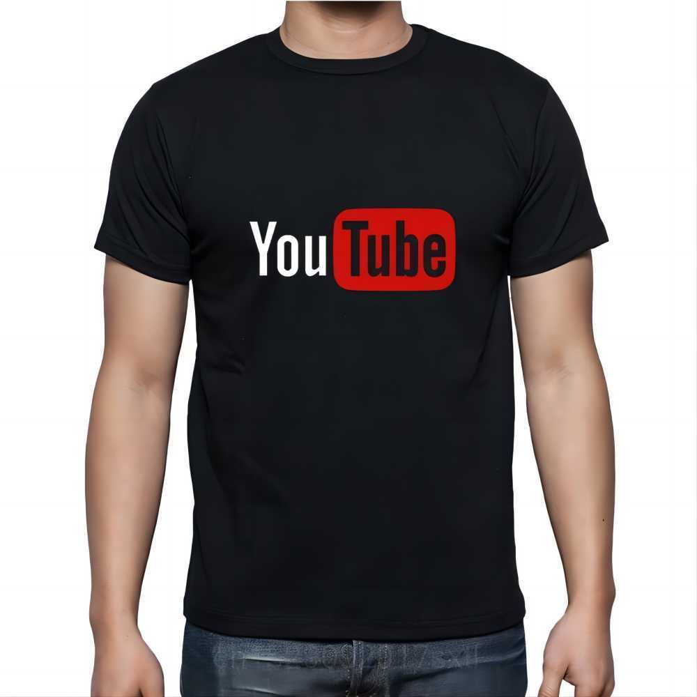 T-shirt Noir Marque Iconique YouTube