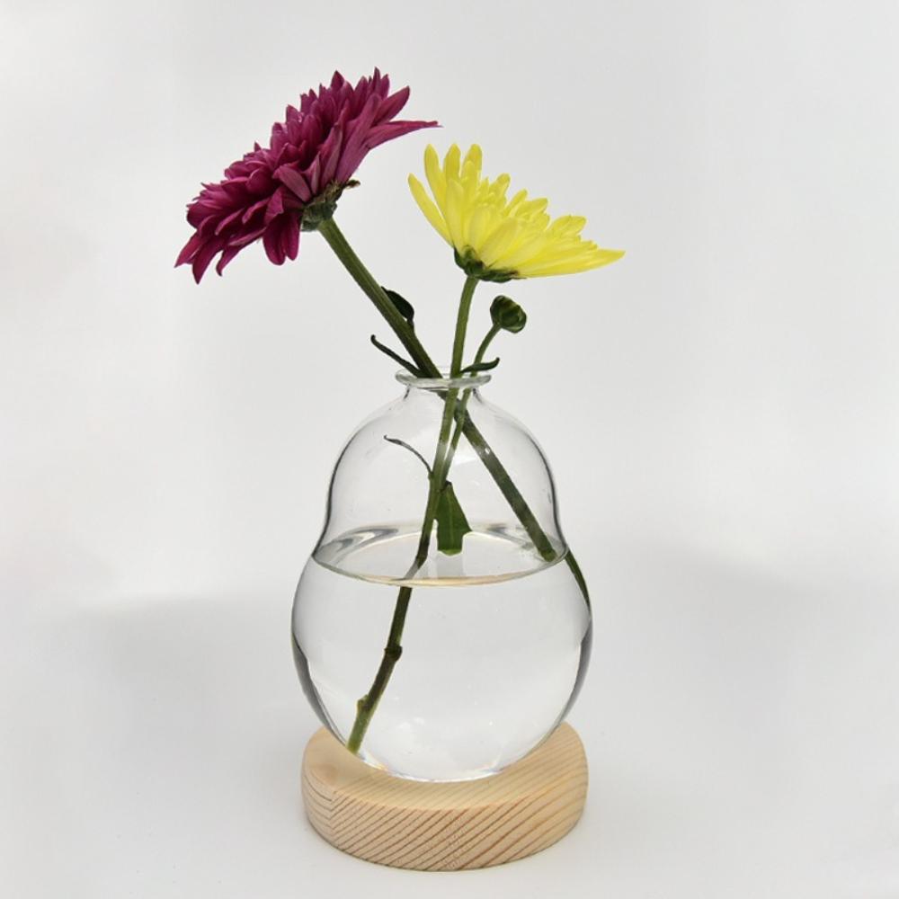 Creative Bubble Vase Hydroponic Glass Vase Transparent Pink Flower Arranger Table Decoration Ornament Nordic Home Decor