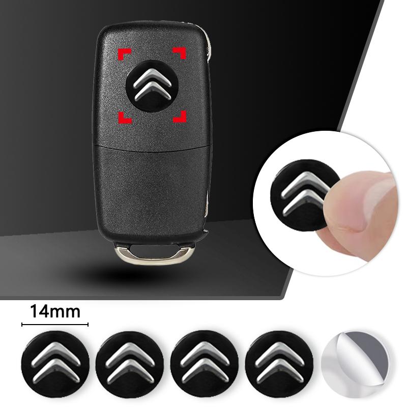 14mm Sticker Car Remote Key Emblem Badge Radio Button Sticker for Citroen C1 C4 C3 C5 C8 DS3 DS5 DS4 Berlingo Picasso Xsara aos123