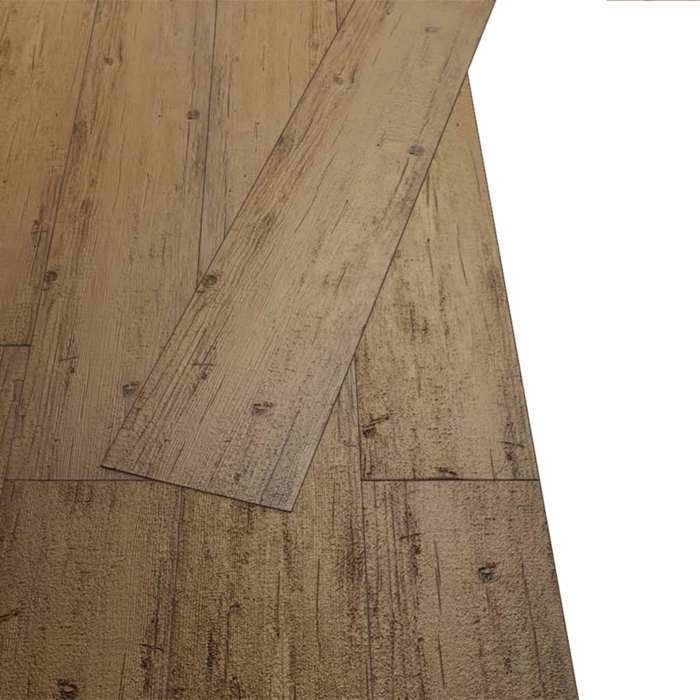 VidaXL Dalle de plancher PVC autoadhésif 5,02 m² 2 mm marron noyer 245170