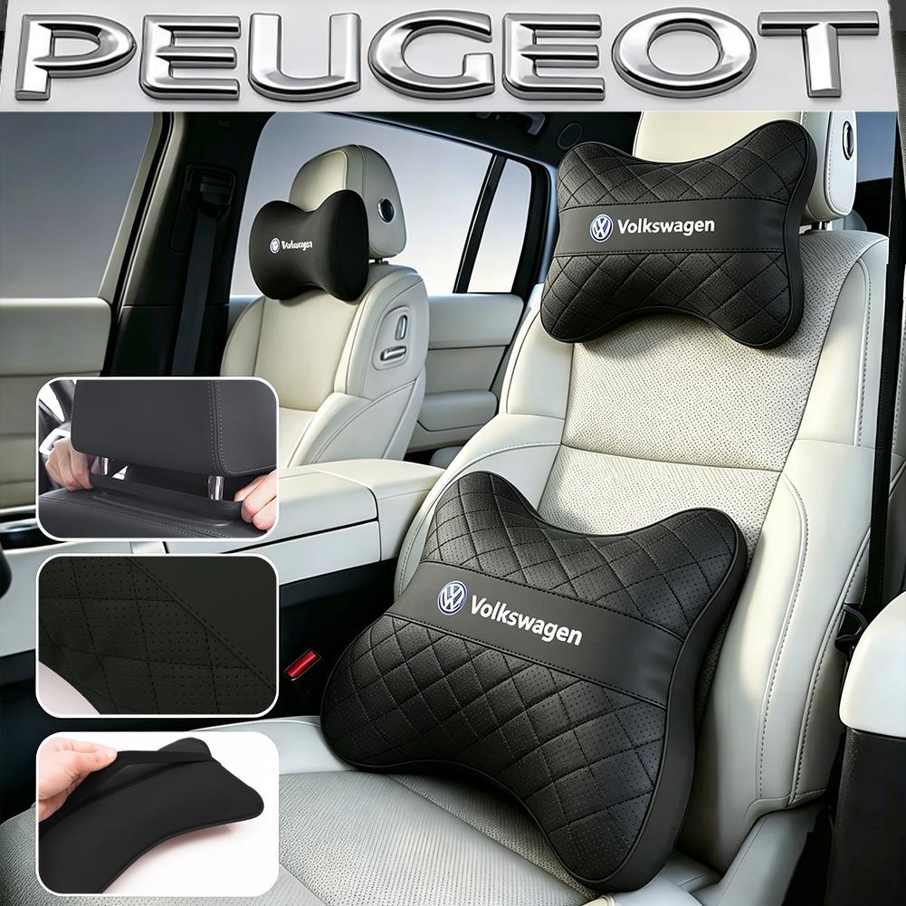 Car Seat Head Support Cushion Lumbar Pillow Interior Accessories / Hub Cap For VW R Golf Touran Octavia Motion GTI Polo Auto MK7