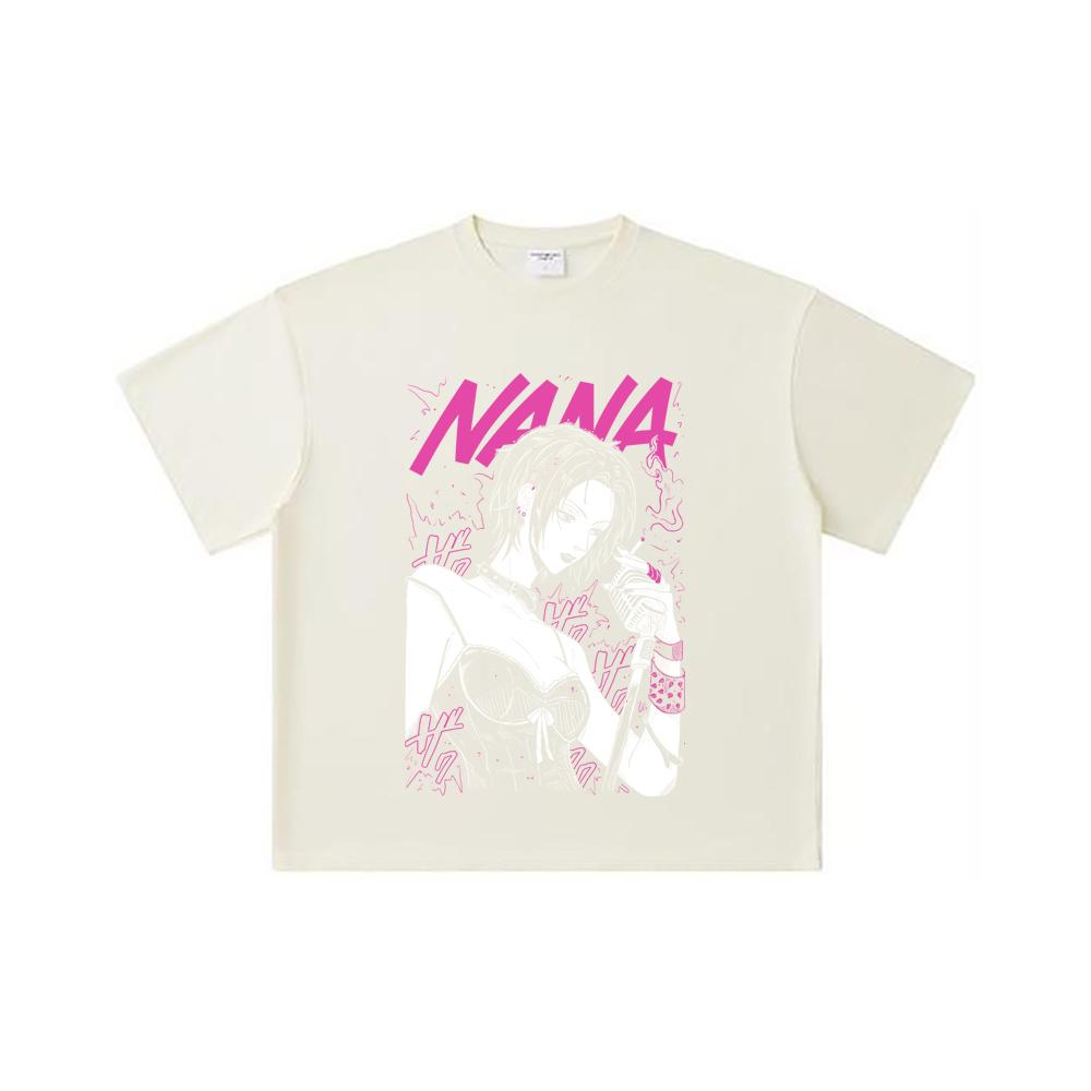 

260 GSM Double Yarn 32 Count 100% Cotton Nana V1 Osaki Print Unisex Heavy Cotton T Shirt S