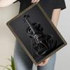Exquisite Black Carved Violin Metal Iron Painting Home Wall Decor Art Hanging Ornament for Cross Border