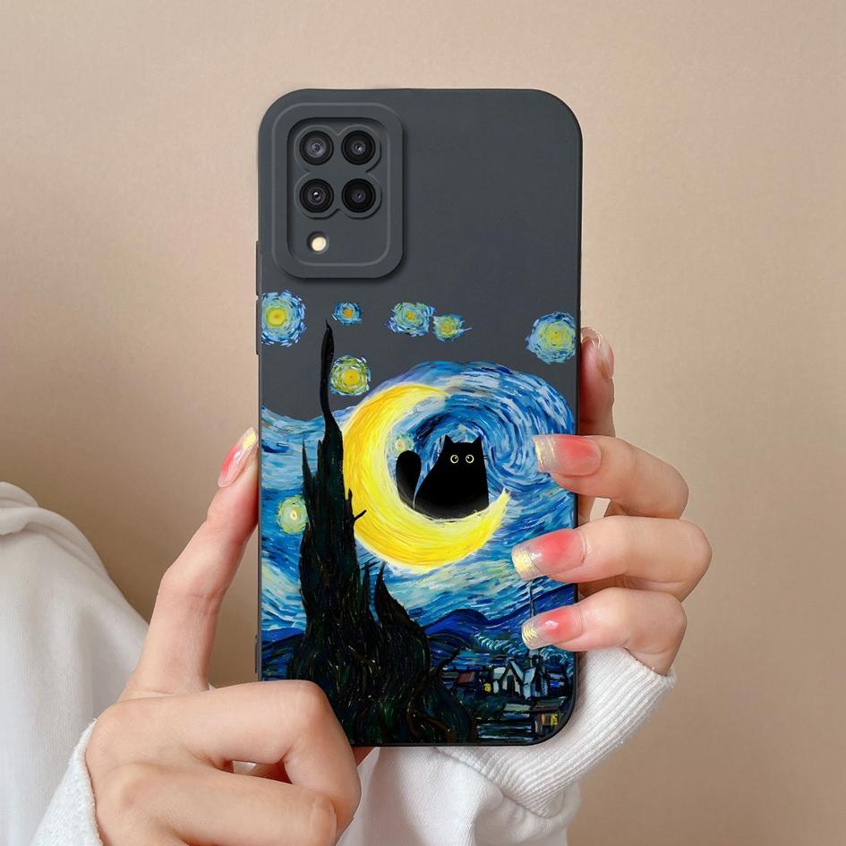 Telefonabdeckung Neu für Samsung M12 A02 A03 Core A04 A10 A13 A14 A20S Hülle Niedliches Kaninchen Matt Weiche Flüssigkeit Silikon Displayschutzhülle für Samsung Capas